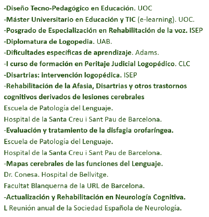 Curr�culum de Francisco Hern�ndez Logopeda, dise�ador tecno-pedagogico, mmaster en educaci�n y Tic, posgraduado de especializaci�n en rehabilitaci�n de la voz en cl�nica reduka salut